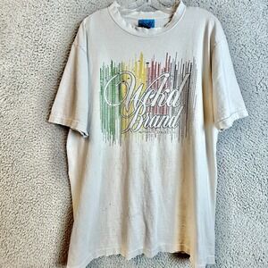 WCKD Brand Authentic Collection T Shirt Large XL Men's Baggy Y2K Hiphop Rap Tee